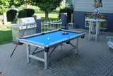 Outdoor 8 Ball Commercial Pool Table Blue Surface