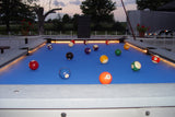 Outdoor 8 Ball Commercial Pool Table Night Time Play